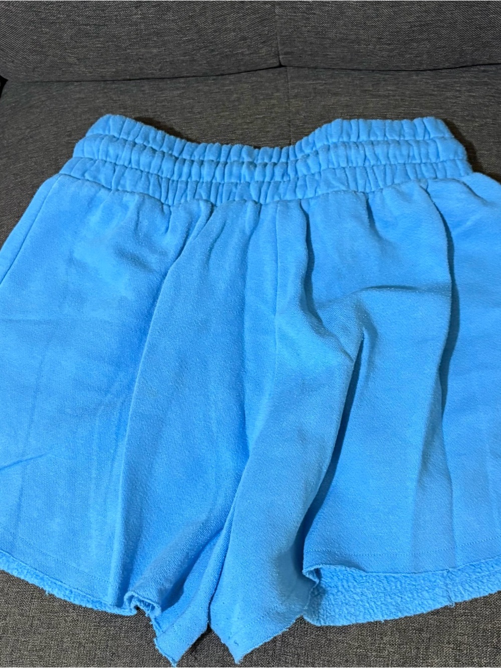 Bright Blue Elastic Waist Shorts